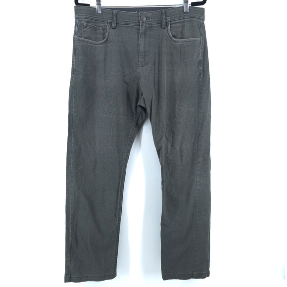 Calvin Klein Men 34X29 Gray Pull On Elastic Waist Stretchy Denim Straight Jean - Picture 1 of 16